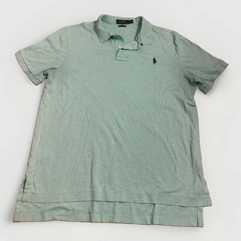 Polo Ralph Lauren Pima Soft Touch Turquoise Blue Men's Collared Shirt Medium